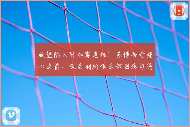 狼堡陷入附加赛危机!苏博蒂奇痛心疾首,深度剖析俱乐部困境与德甲足球的警示